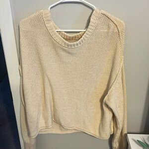 American Eagle Women’s knit cream colored sweater